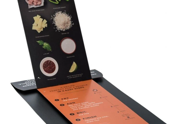 Lift the flap food sleeve printed with best before date using thermal inkjet technology