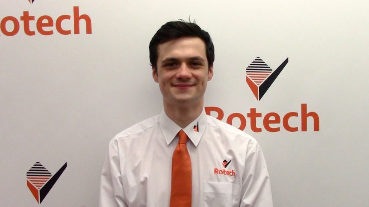James, sales manager, headshot in Rotech shirt