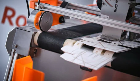 RF Auto printing onto luxury cartons with thermal inkjet printer