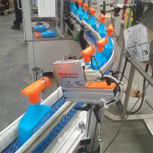 X1Jet printing onto Westland spray bottle