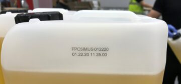 Autoglym bottle with integra one thermal inkjet printed batch number