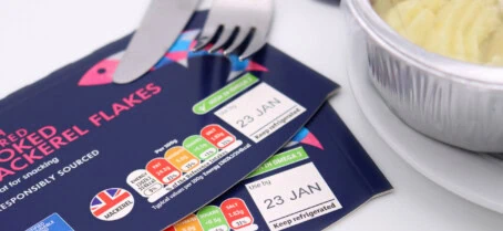 High resolution best before date printed on food sleeve with thermal inkjet