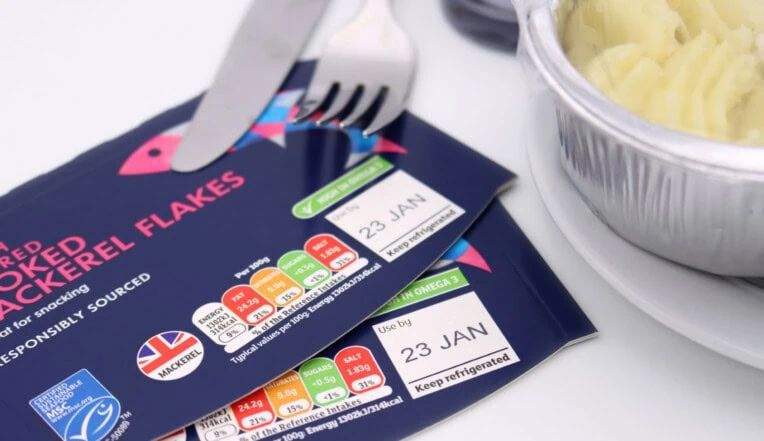 High resolution best before date printed on food sleeve with thermal inkjet