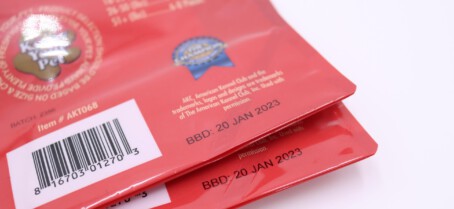 Pet pouch printed best before date using thermal inkjet