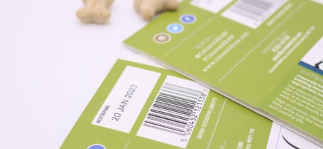 Pet treat sample printed with BBD using thermal inkjet printer