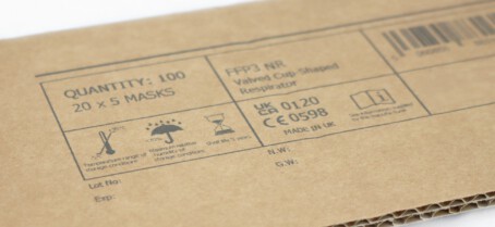 Outer case printed sample Medical outer case printed using large area printer