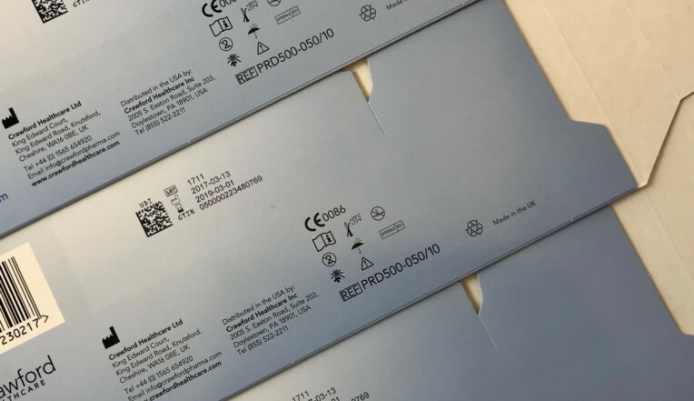 Pharmaceutical and medical cartons with Thermal Inkjet print GS1 codes
