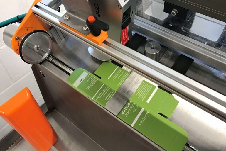 Pelham laboratories print sample sat on an RF Lite