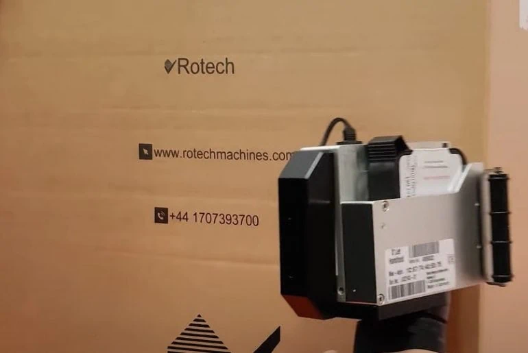 X1 Jet handheld thermal inkjet printing rotech website and phone number on outer case