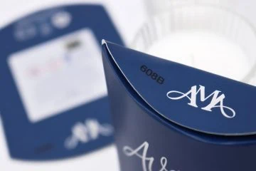 Ava May Aromas carton printed with batch number using thermal inkjet printer
