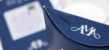 Ava May Aromas carton printed with batch number using thermal inkjet printer