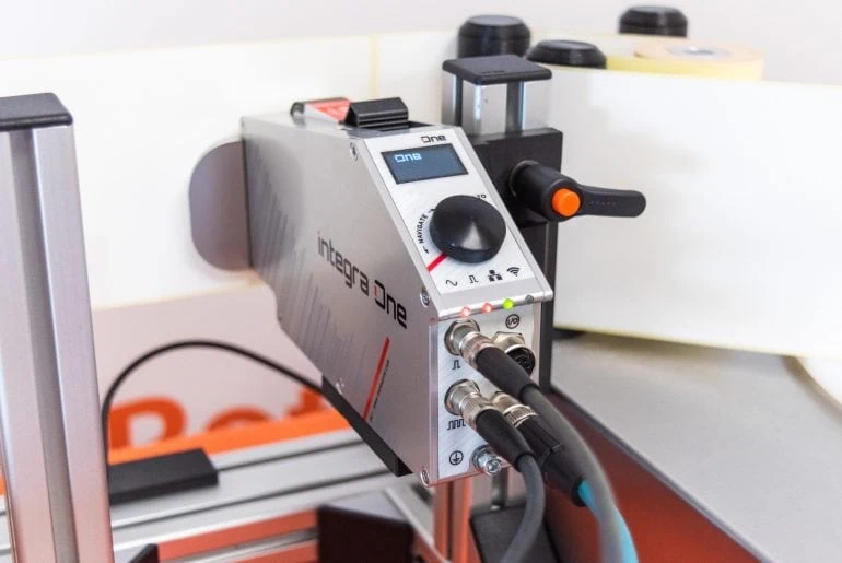 Thermal Inkjet printer on Reel to reel labeller