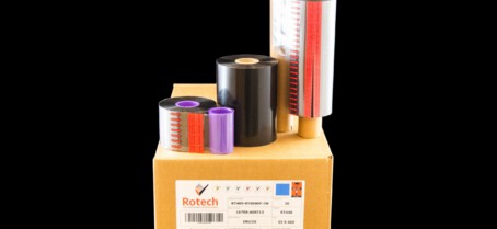 Thermal Transfer ribbon stacked on rotech box