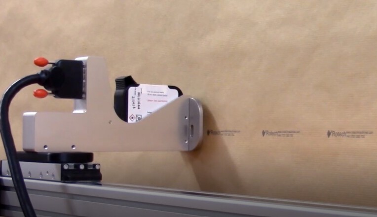 Traverser with thermal inkjet printing on brown paper