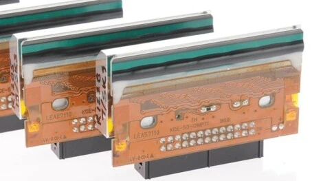 Thermal transfer printheads standing up together