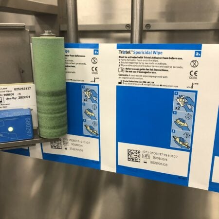 GS1 code on medical sachets printed using thermal inkjet technology