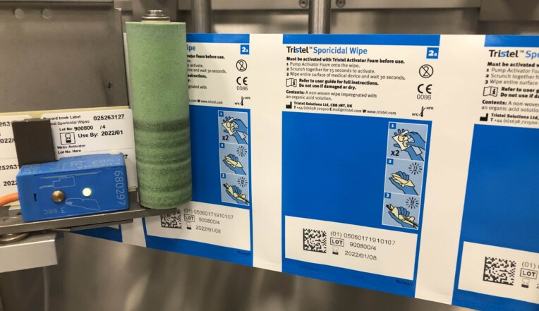 GS1 code on medical sachets printed using thermal inkjet technology