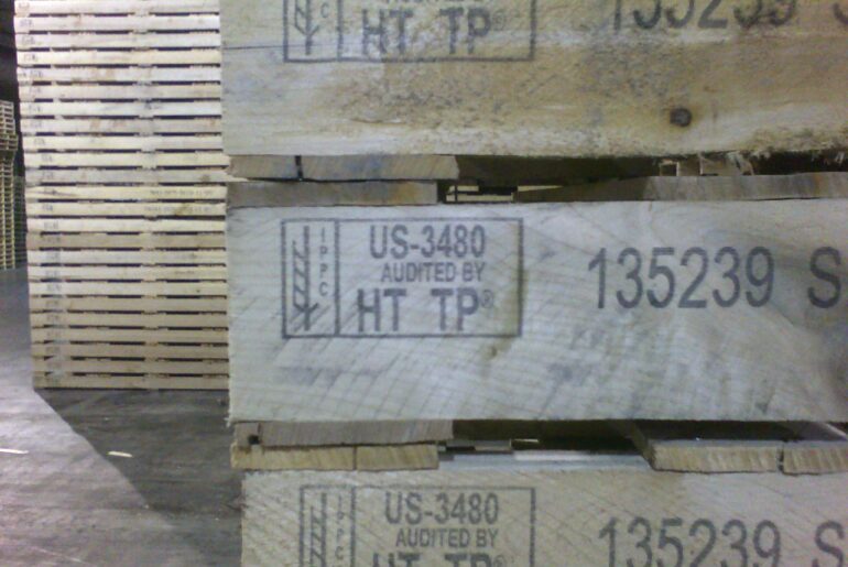 Coded wooden pallet