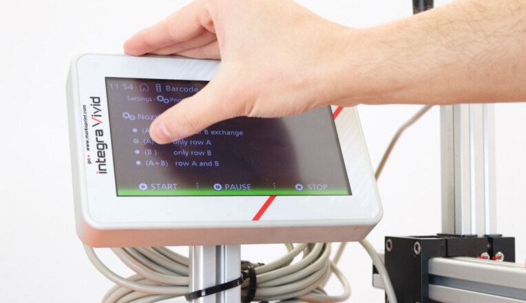 HMI touchscreen for Rotech thermal inkjet printers