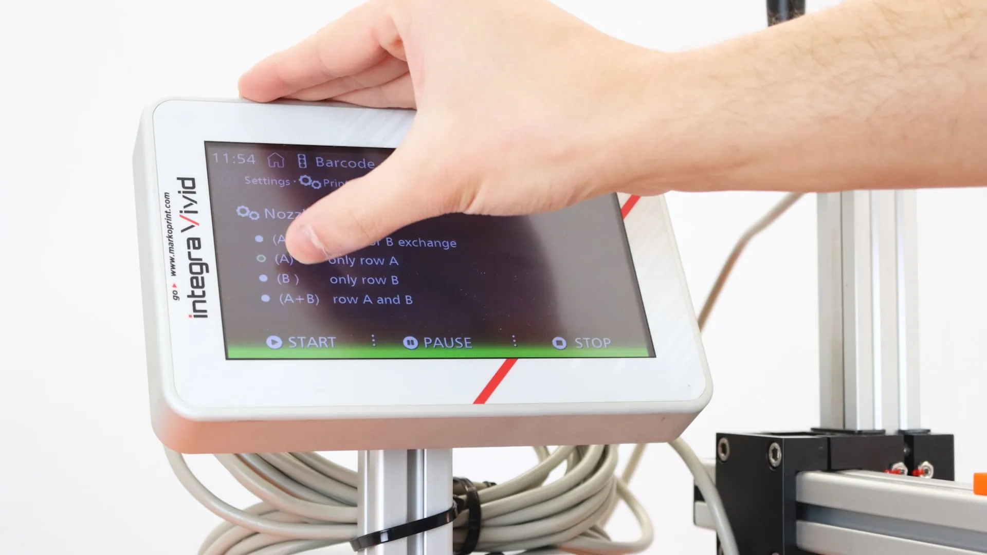 HMI touchscreen for Rotech thermal inkjet printers
