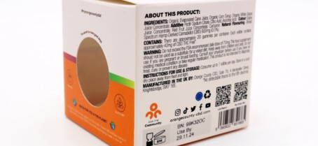 Whole cbd carton with printed date and batch codes