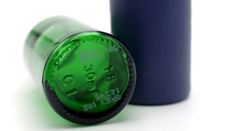 CIJ print onto a bottle