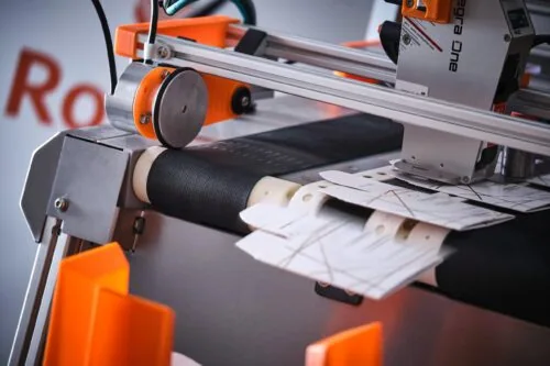 RF Auto printing onto luxury cartons with thermal inkjet printer