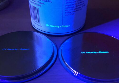 UV Ink printed onto luxury bottle tubes for anticounterfeit