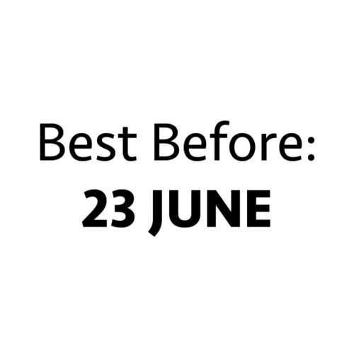 Example best before date print - 23 June